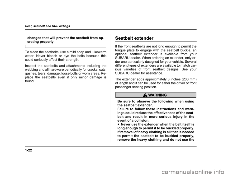 SUBARU BAJA 2004 1.G Service Manual 