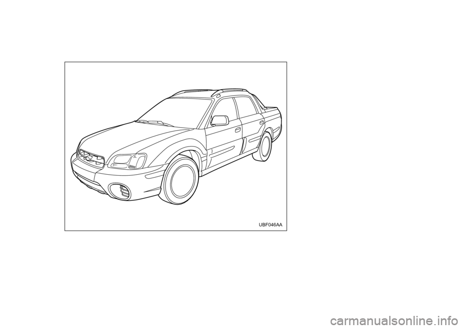 SUBARU BAJA 2005 1.G Owners Manual UBF046AA 