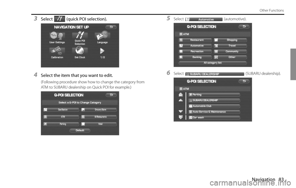 SUBARU IMPREZA 2009 3.G Navigation Manual 