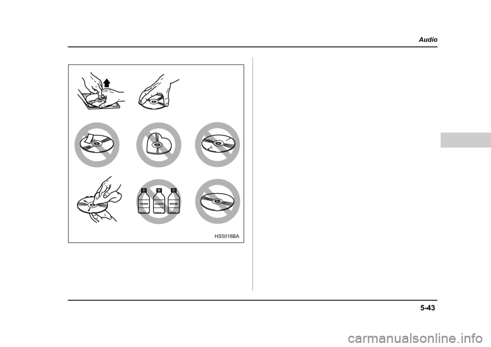 SUBARU LEGACY 2004 4.G Owners Manual 5-43
Audio
–  CONTINUED  –
HS5018BA 