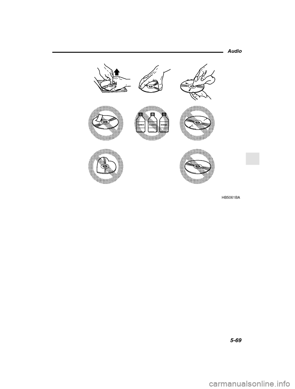 SUBARU OUTBACK 2002 3.G Owners Manual Audio5-69
–
 CONTINUED  –
HB5061BA  