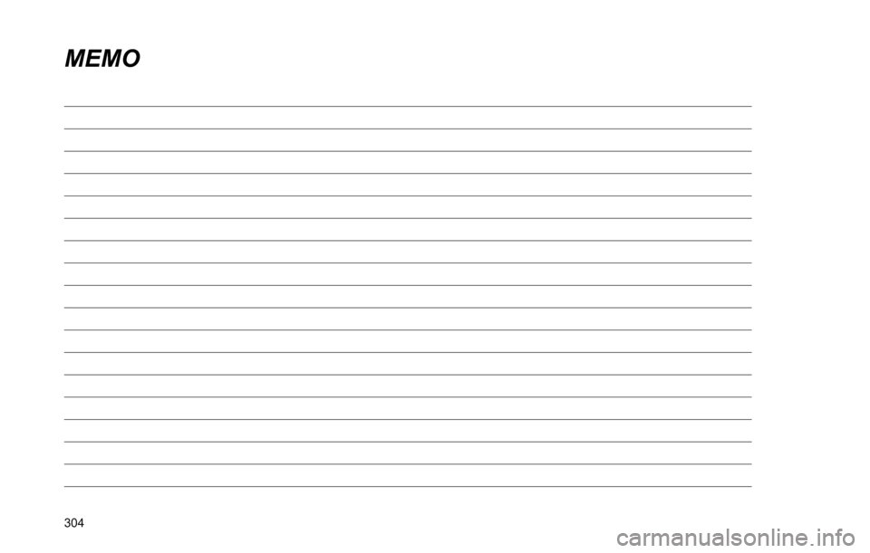 SUBARU OUTBACK 2016 6.G Navigation Manual 
MEMO
304  