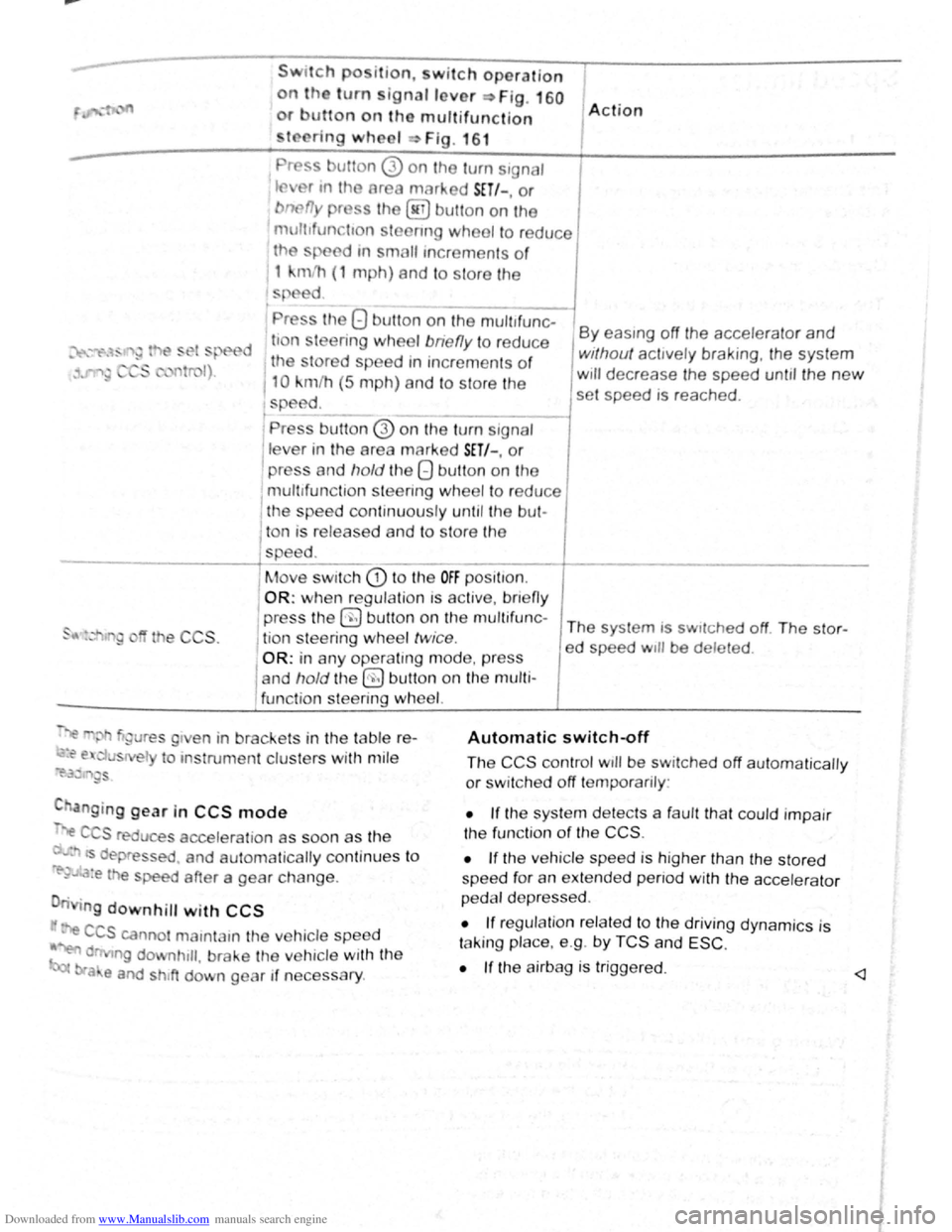 VOLKSWAGEN GOLF PLUS 2011 Owner´s Manual Downloaded from www.Manualslib.com manuals search engine Swttch po ition, w itch operation
on the turn ignallover ~Fig. 160
or utton on tho multifunction
to ring wheel Fig . 16 1
Pr ss utton 0 on VOLKSWAGEN GOLF PLUS 2011 Owner´s Manual Downloaded from www.Manualslib.com manuals search engine Swttch po ition, w itch operation
on the turn ignallover ~Fig. 160
or utton on tho multifunction
to ring wheel Fig . 16 1
Pr ss utton 0 on