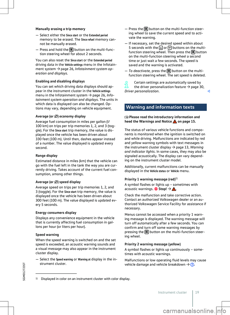 VOLKSWAGEN GOLF GTI 2020 Owners Manual 