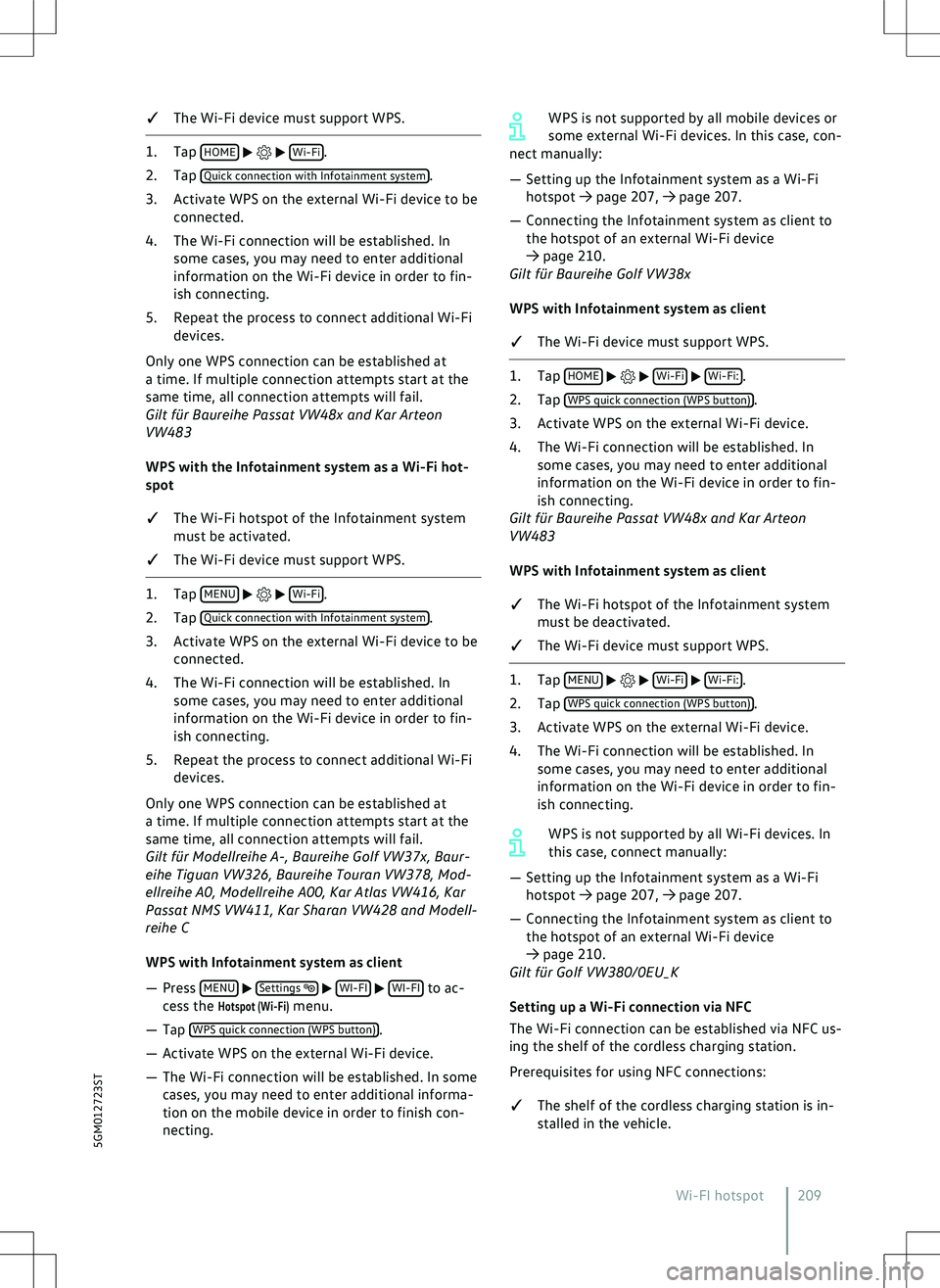 VOLKSWAGEN GOLF GTI 2020  Owners Manual 