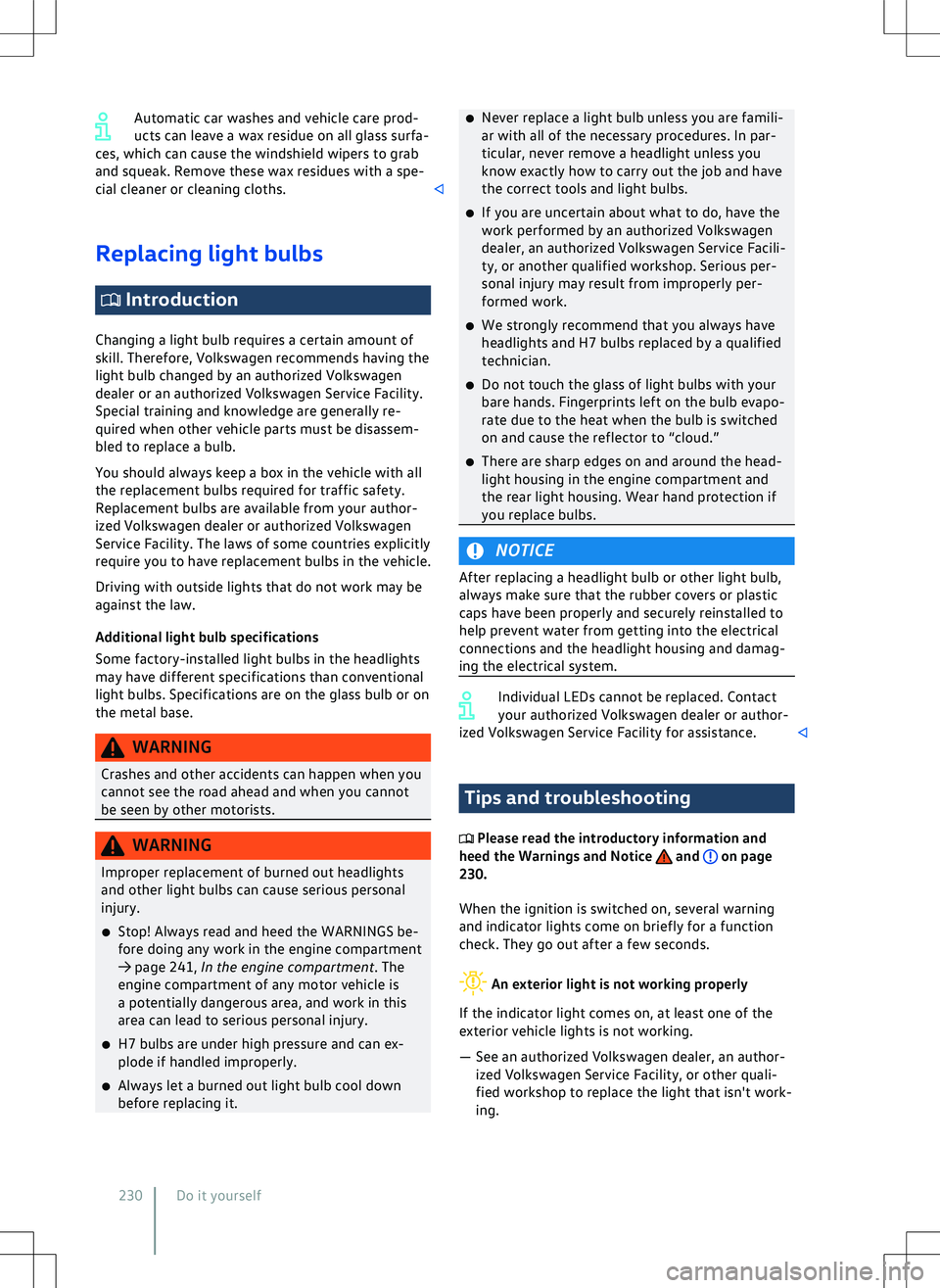 VOLKSWAGEN GOLF GTI 2020  Owners Manual 