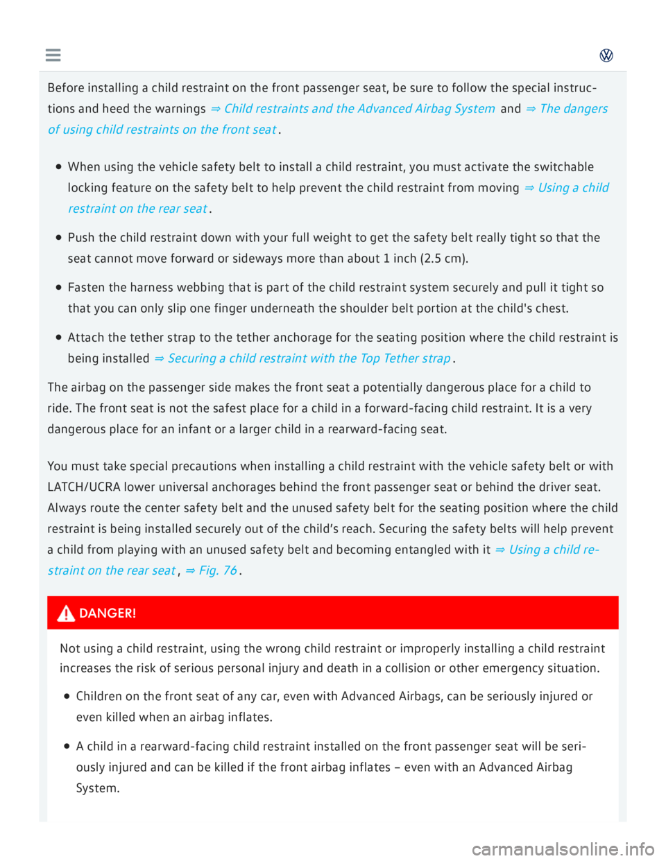VOLKSWAGEN GOLF 7 2016  Owners Manual 