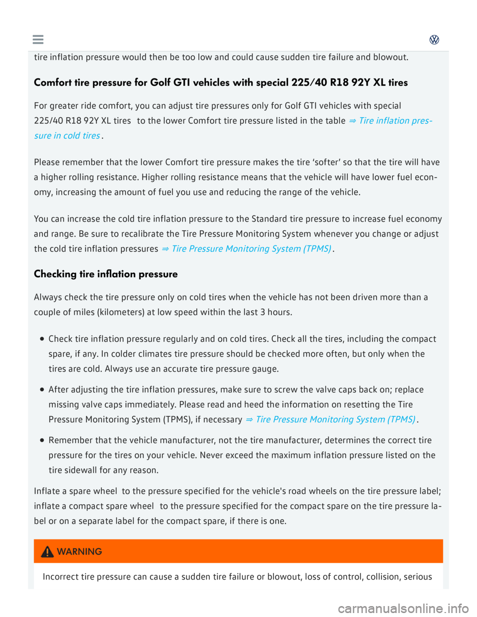 VOLKSWAGEN GOLF 7 2016  Owners Manual 