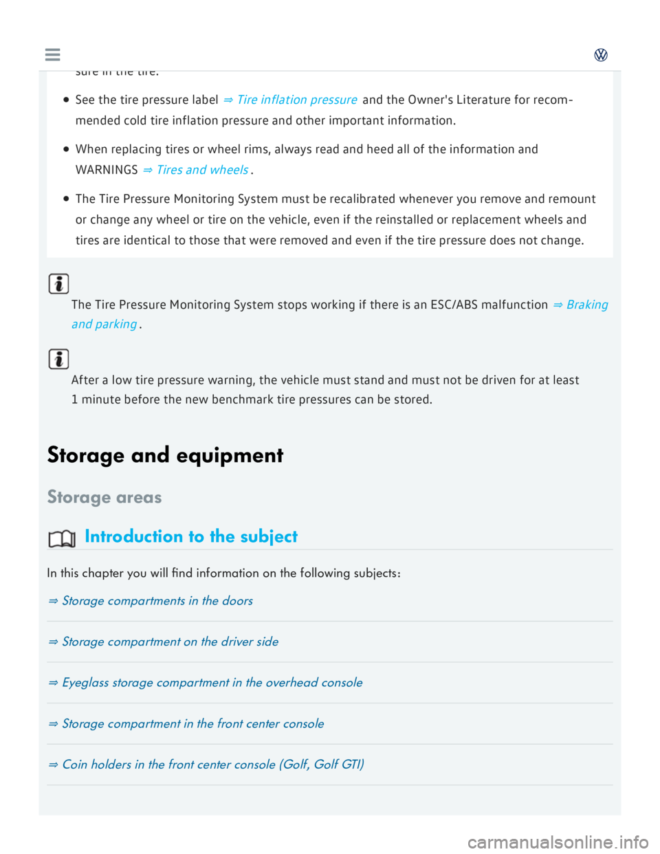 VOLKSWAGEN GOLF 7 2016  Owners Manual 