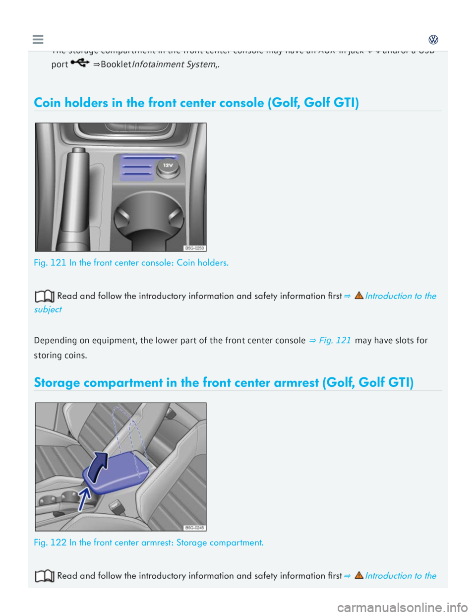 VOLKSWAGEN GOLF 7 2016  Owners Manual 