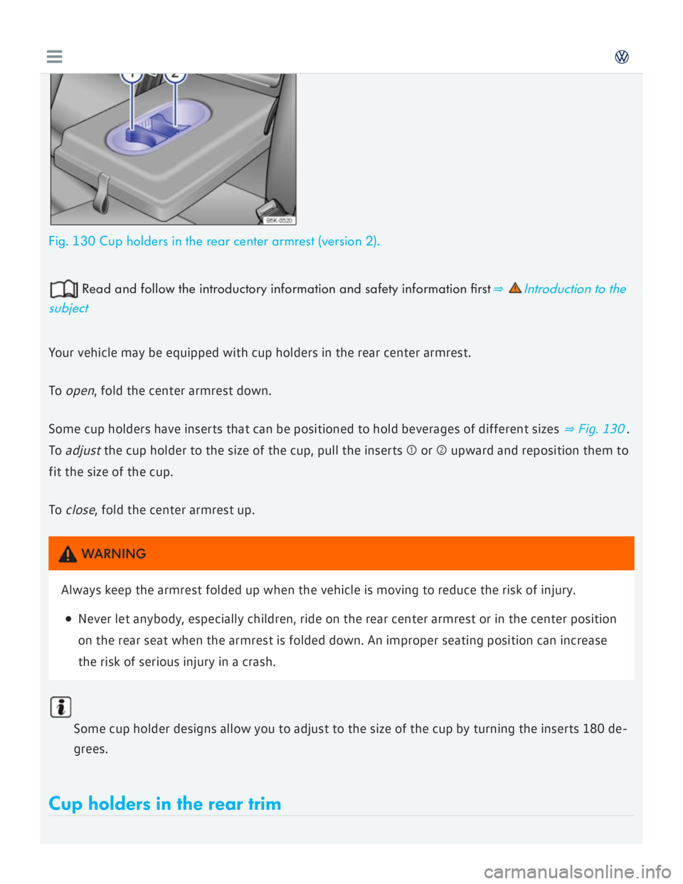 VOLKSWAGEN GOLF 7 2016  Owners Manual 