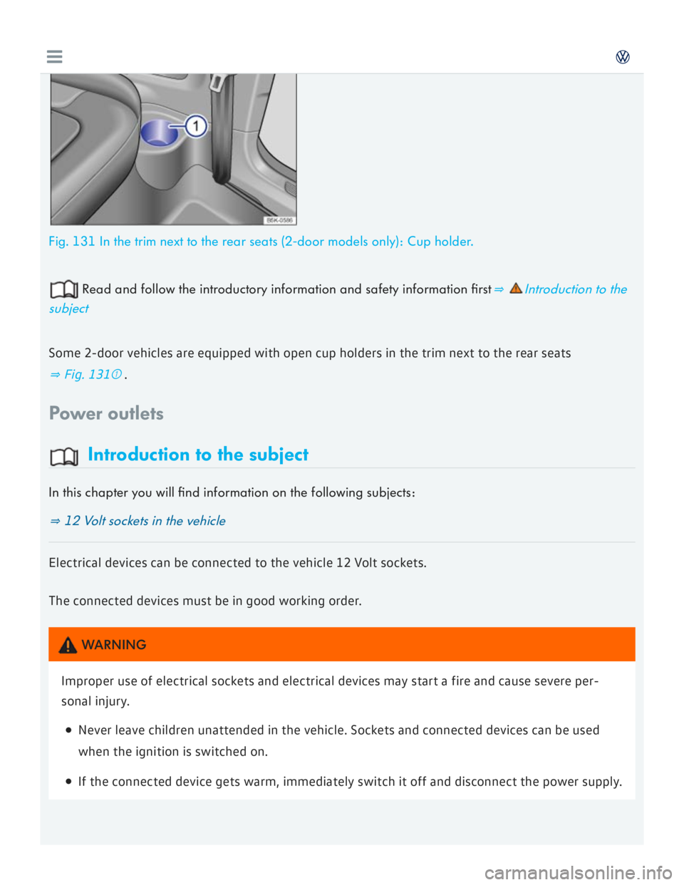 VOLKSWAGEN GOLF 7 2016  Owners Manual 