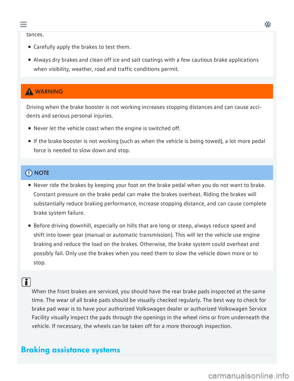 VOLKSWAGEN GOLF 7 2016  Owners Manual 