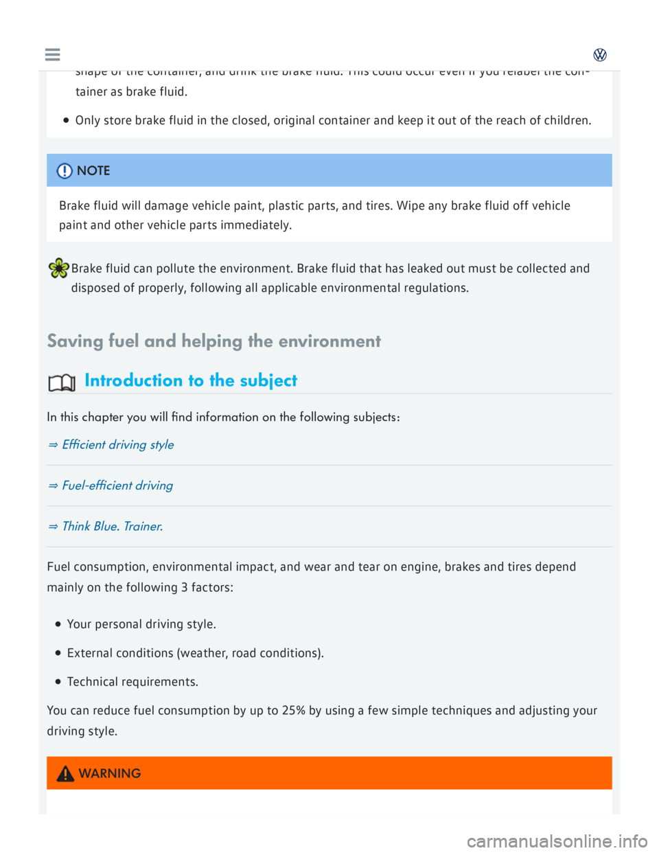VOLKSWAGEN GOLF 7 2016  Owners Manual 