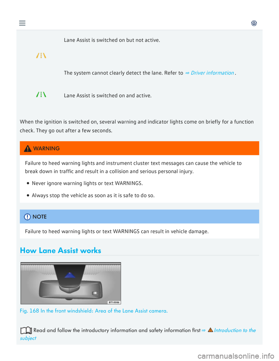 VOLKSWAGEN GOLF 7 2016  Owners Manual 