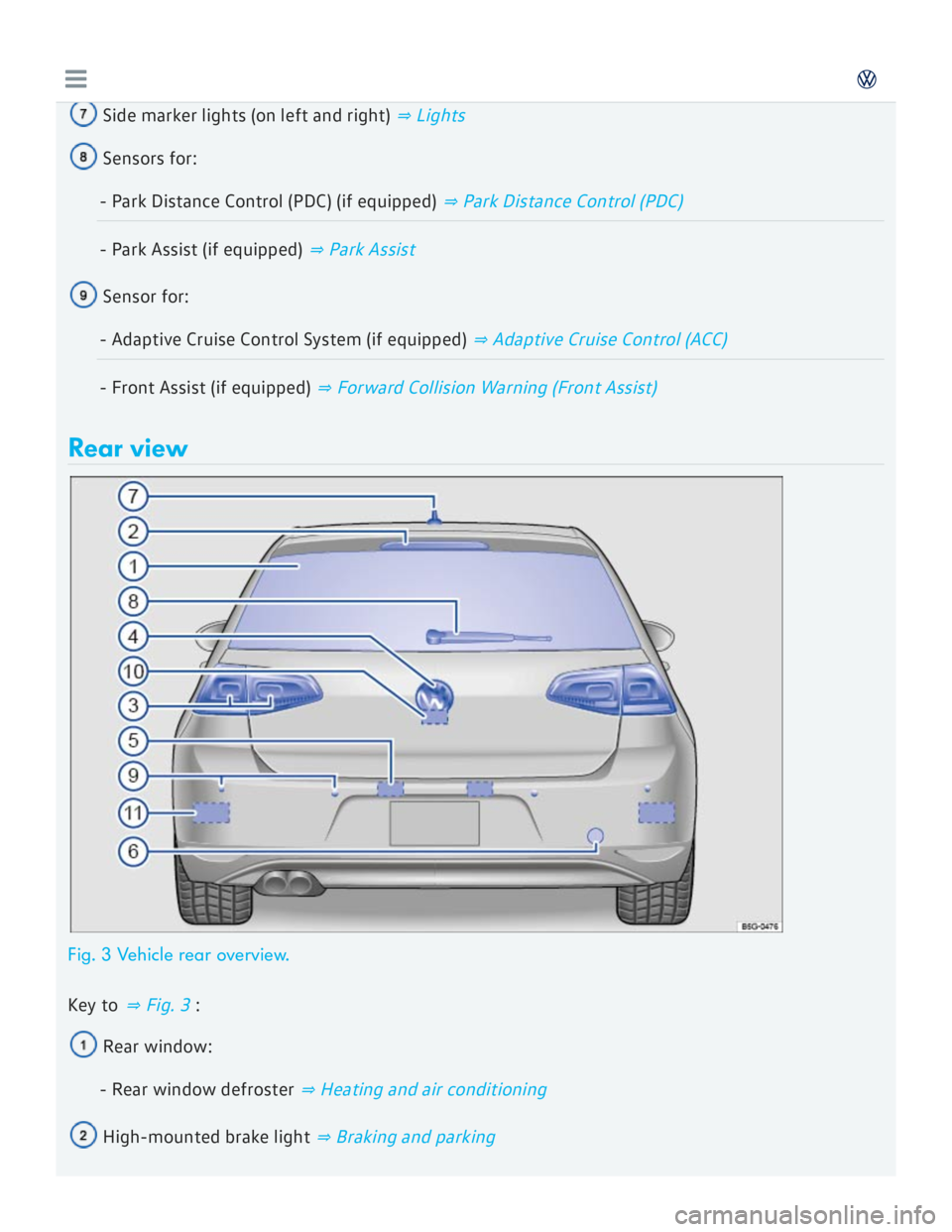 VOLKSWAGEN GOLF 7 2016  Owners Manual 