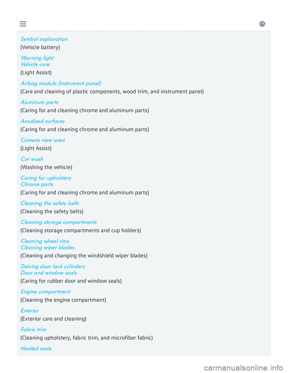 VOLKSWAGEN GOLF 7 2016  Owners Manual 