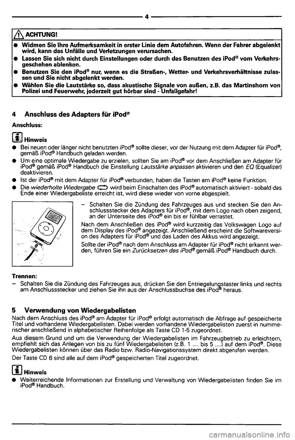 VOLKSWAGEN GOLF MK5 2006  Owners Manual 