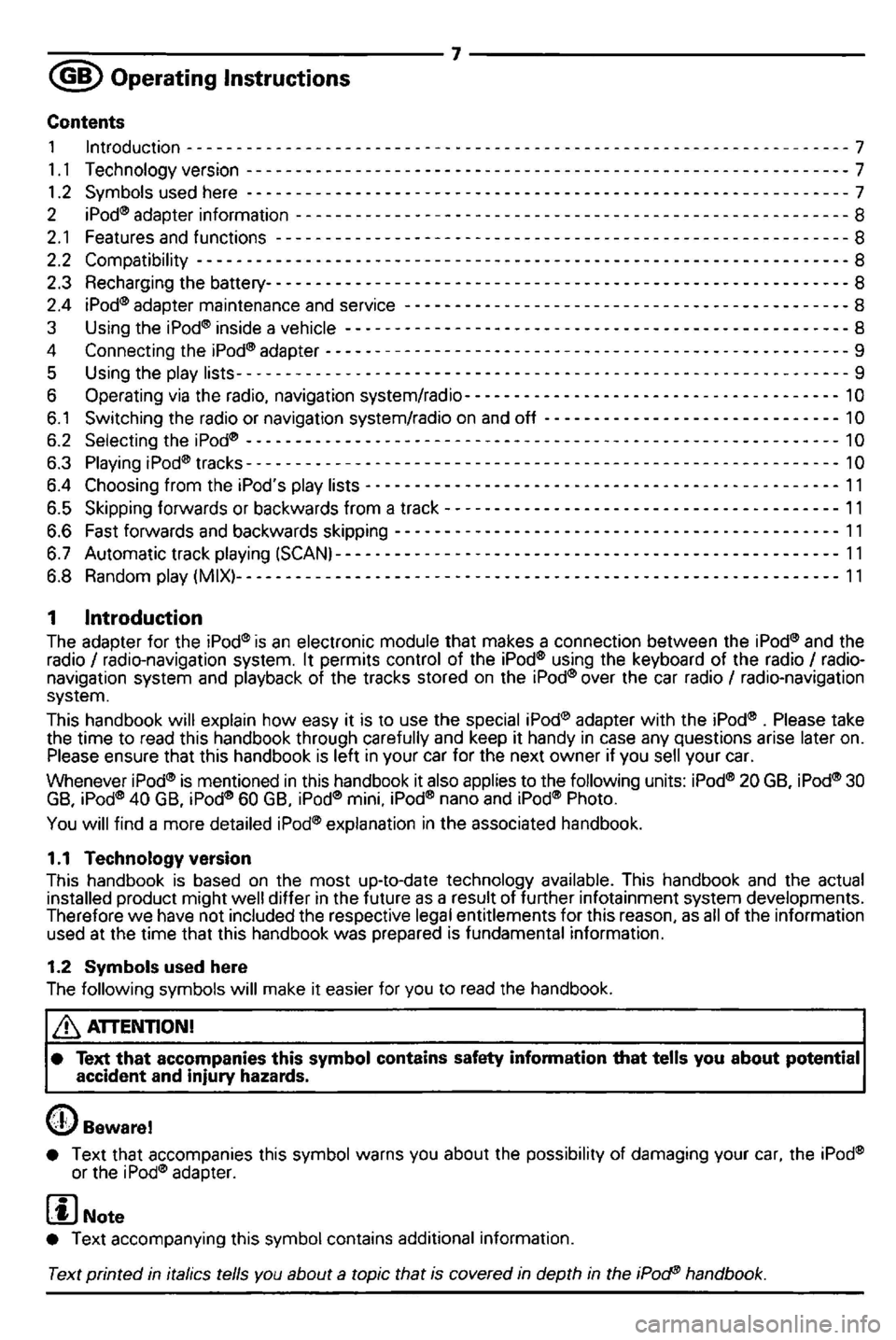 VOLKSWAGEN GOLF MK5 2006  Owners Manual 