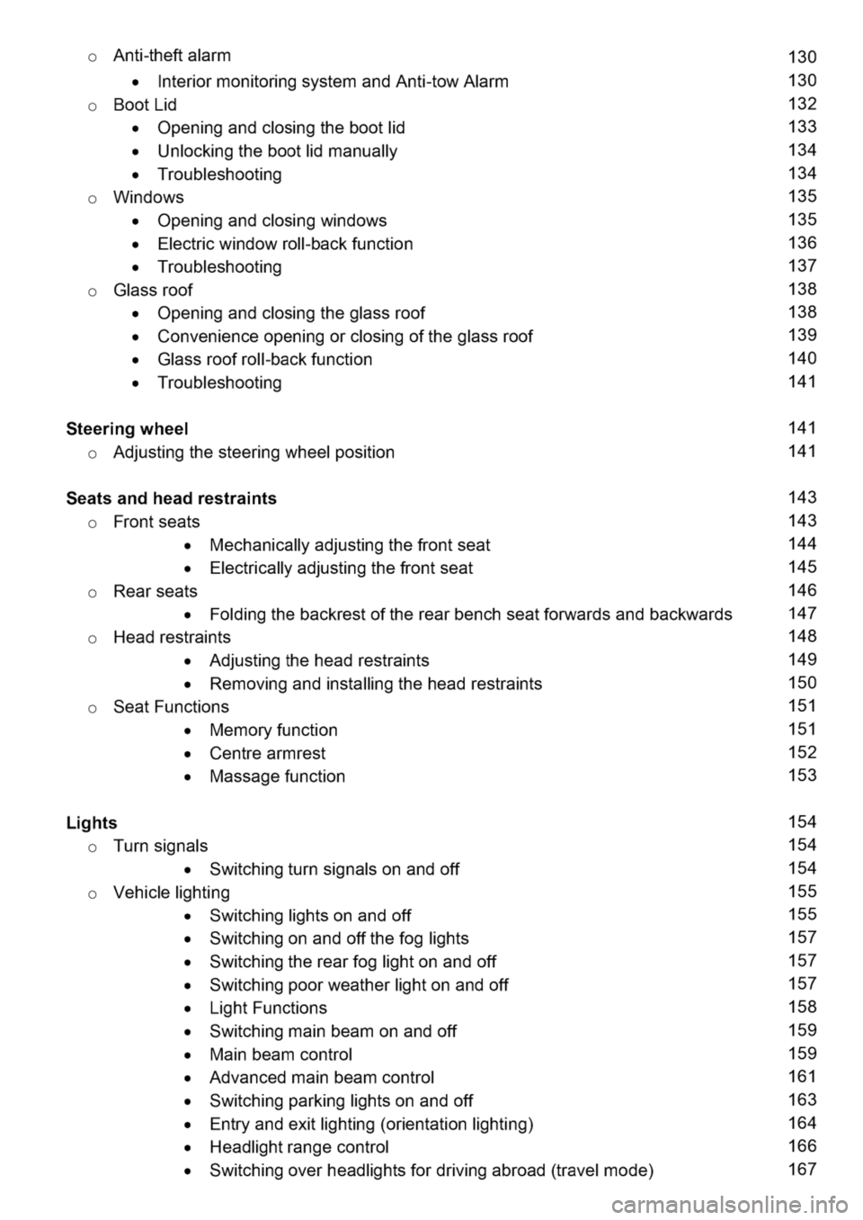 VOLKSWAGEN GOLF 8 GTE 2020 Owners Manual nttheftarm
terrmonorgsystemandAnttowArm
BootL
pengandcsgthebooti
nckgthebootimanual
roubshootg
oWdows
pengandcsgwdows
ctrwdowrolbackfunctn
roubshootg
oGssroof
pengandcsgthegssroof
onvennceopengorcsgof VOLKSWAGEN GOLF 8 GTE 2020 Owners Manual nttheftarm
terrmonorgsystemandAnttowArm
BootL
pengandcsgthebooti
nckgthebootimanual
roubshootg
oWdows
pengandcsgwdows
ctrwdowrolbackfunctn
roubshootg
oGssroof
pengandcsgthegssroof
onvennceopengorcsgof