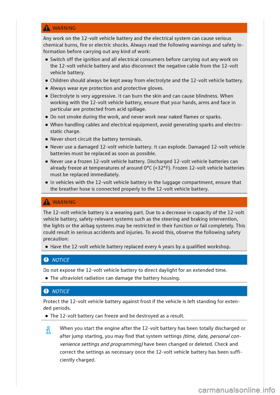 VOLKSWAGEN GOLF 8 GTE 2020 Owners Manual ARNG
Anyworkonthe12-vovehbatteryandtheectraystemcancauseserus
chemaurnseorectrshocksaysreadthefolwgwarngsandsafety
formatnbeforecarrygoutanykdofwork
wchoffthennandalctraonsumersbeforecarrygoutanyworko VOLKSWAGEN GOLF 8 GTE 2020 Owners Manual ARNG
Anyworkonthe12-vovehbatteryandtheectraystemcancauseserus
chemaurnseorectrshocksaysreadthefolwgwarngsandsafety
formatnbeforecarrygoutanykdofwork
wchoffthennandalctraonsumersbeforecarrygoutanyworko