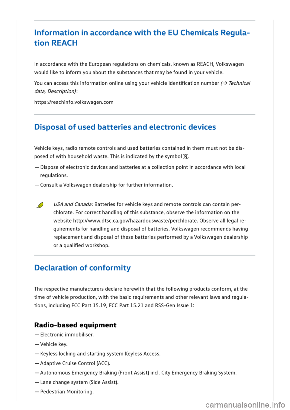 VOLKSWAGEN GOLF 8 GTE 2020 Owners Manual formatnaccordancewhtheEUChemaRegu
tnREACH
accordancewhtheEuropeanregutnsonchemanownasREACHoswagen
wouietoformyouaboutthesubstancesthatmaybefoundyourveh
oucanaccessthformatnonieusgyourvehentatnnumber(- VOLKSWAGEN GOLF 8 GTE 2020 Owners Manual formatnaccordancewhtheEUChemaRegu
tnREACH
accordancewhtheEuropeanregutnsonchemanownasREACHoswagen
wouietoformyouaboutthesubstancesthatmaybefoundyourveh
oucanaccessthformatnonieusgyourvehentatnnumber(-