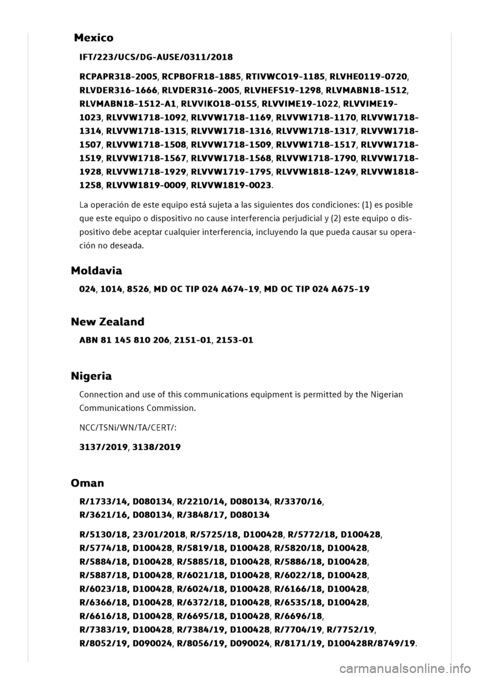 VOLKSWAGEN GOLF 8 GTE 2020 Owners Manual exo
T/223/UCS/DG-AUSE/0311/2018
RCPAPR318-2005CPBOFR18-1885TWC019-1185LVHE0119-0720
LVDER316-1666LVDER316-2005LVHEFS19-1298LVMABN18-1512
RLVMABN18-1512-A1LVVO18-0155LVVE19-1022LVVE19-
1023LVVW1718-109 VOLKSWAGEN GOLF 8 GTE 2020 Owners Manual exo
T/223/UCS/DG-AUSE/0311/2018
RCPAPR318-2005CPBOFR18-1885TWC019-1185LVHE0119-0720
LVDER316-1666LVDER316-2005LVHEFS19-1298LVMABN18-1512
RLVMABN18-1512-A1LVVO18-0155LVVE19-1022LVVE19-
1023LVVW1718-109