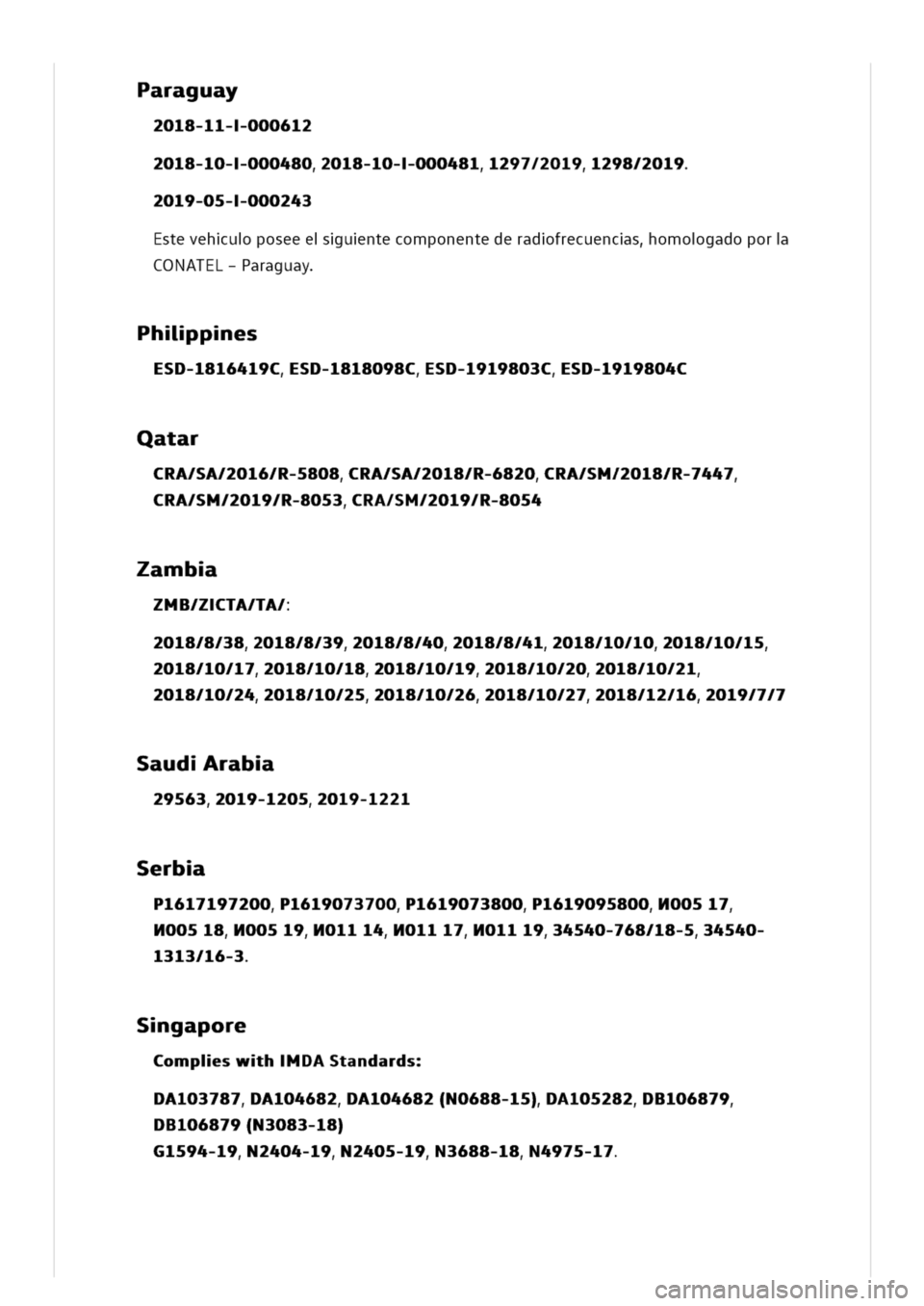 VOLKSWAGEN GOLF 8 GTE 2020 Owners Manual araguay
2018-11-1-000612
2018-10-1-000480018-10-1-000481297/2019298/2019
019-05-1-000243
Estevehuposeeeuntecomponentederadfrecuencsomogadopor
CONATEL-Paraguay
hlipes
ESD-1816419CSD-1818098CSD-1919803C VOLKSWAGEN GOLF 8 GTE 2020 Owners Manual araguay
2018-11-1-000612
2018-10-1-000480018-10-1-000481297/2019298/2019
019-05-1-000243
Estevehuposeeeuntecomponentederadfrecuencsomogadopor
CONATEL-Paraguay
hlipes
ESD-1816419CSD-1818098CSD-1919803C