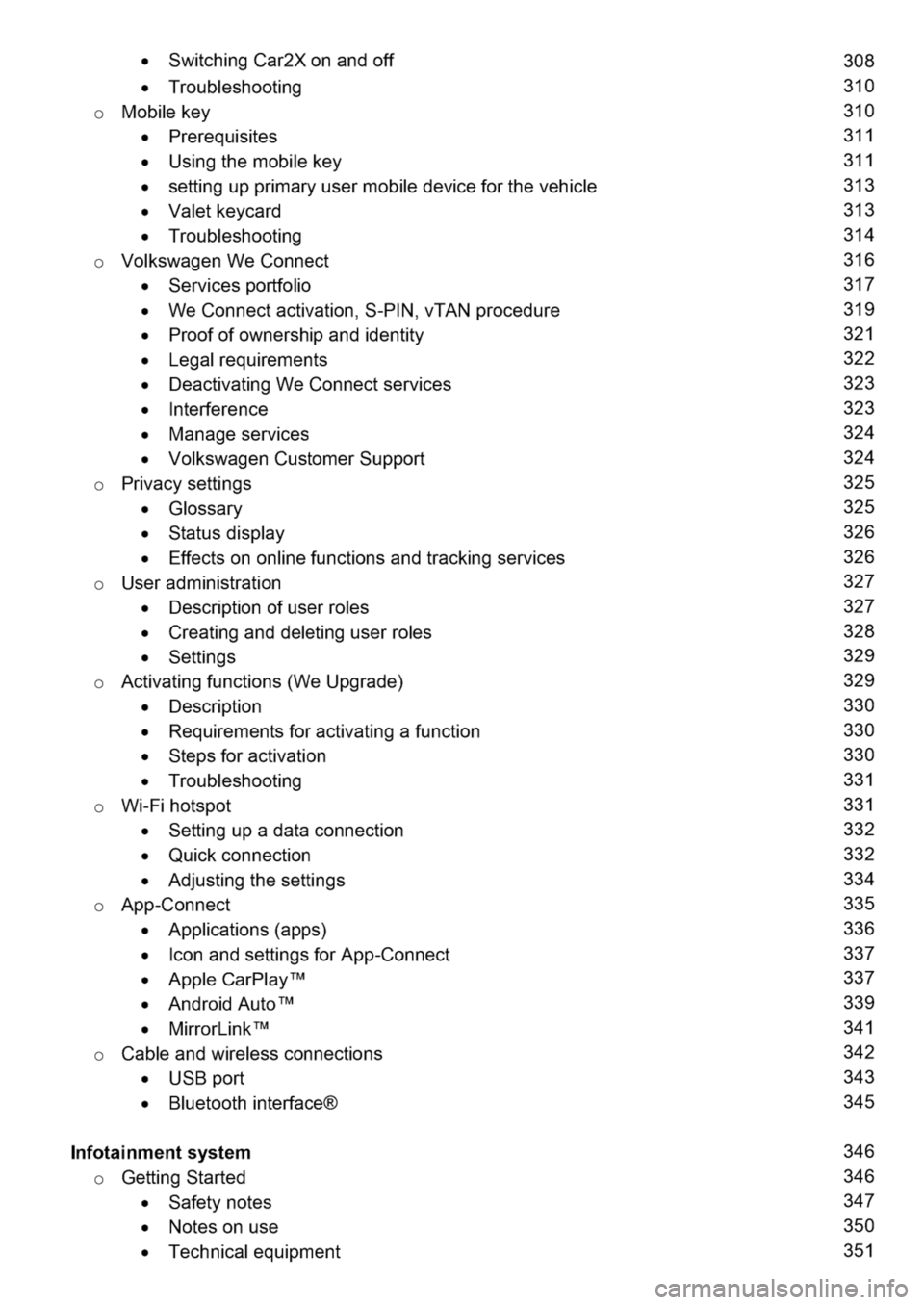 VOLKSWAGEN GOLF 8 GTE 2020 Owners Manual wchgCar2Xonandoff
roubshootg
oMoblkey
rereques
sgthemoblkey
ettguppraryusermobldevefortheveh
atkeycard
roubshootg
oVoswagenWeConnect
ervesportfoi
eConnectactatn-PTANprocedure
roofofownershandenty
egae VOLKSWAGEN GOLF 8 GTE 2020 Owners Manual wchgCar2Xonandoff
roubshootg
oMoblkey
rereques
sgthemoblkey
ettguppraryusermobldevefortheveh
atkeycard
roubshootg
oVoswagenWeConnect
ervesportfoi
eConnectactatn-PTANprocedure
roofofownershandenty
egae