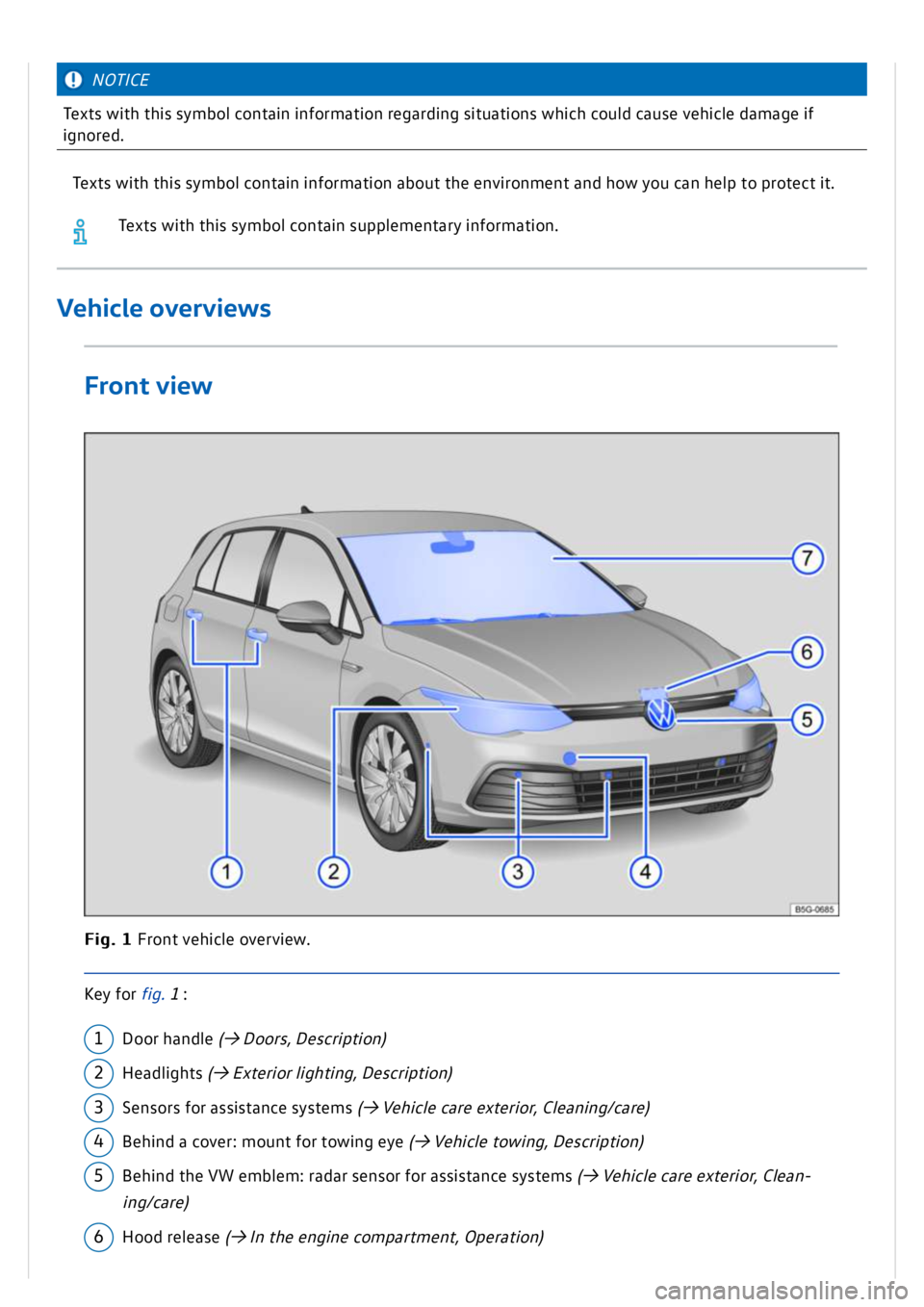 VOLKSWAGEN GOLF MK8 2020  Owners Manual 