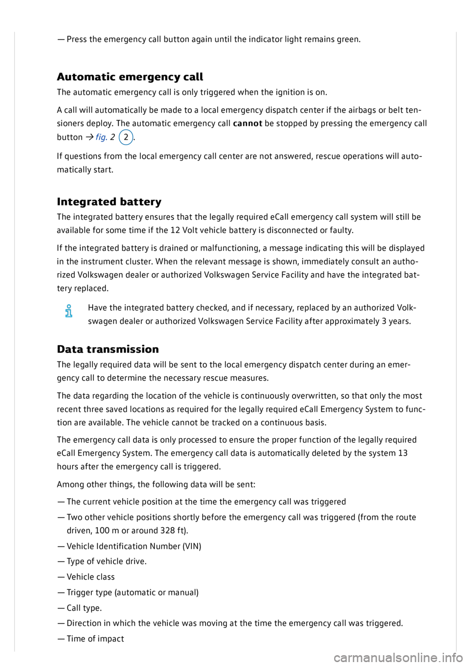 VOLKSWAGEN GOLF MK8 2020  Owners Manual 