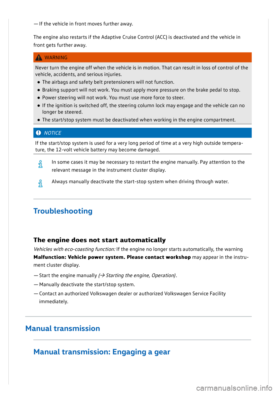 VOLKSWAGEN GOLF MK8 2020 Owners Manual VOLKSWAGEN GOLF MK8 2020 Owners Manual