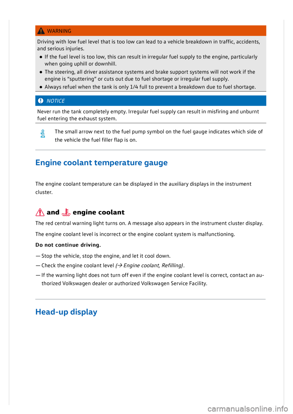 VOLKSWAGEN GOLF MK8 2020 Owners Manual 