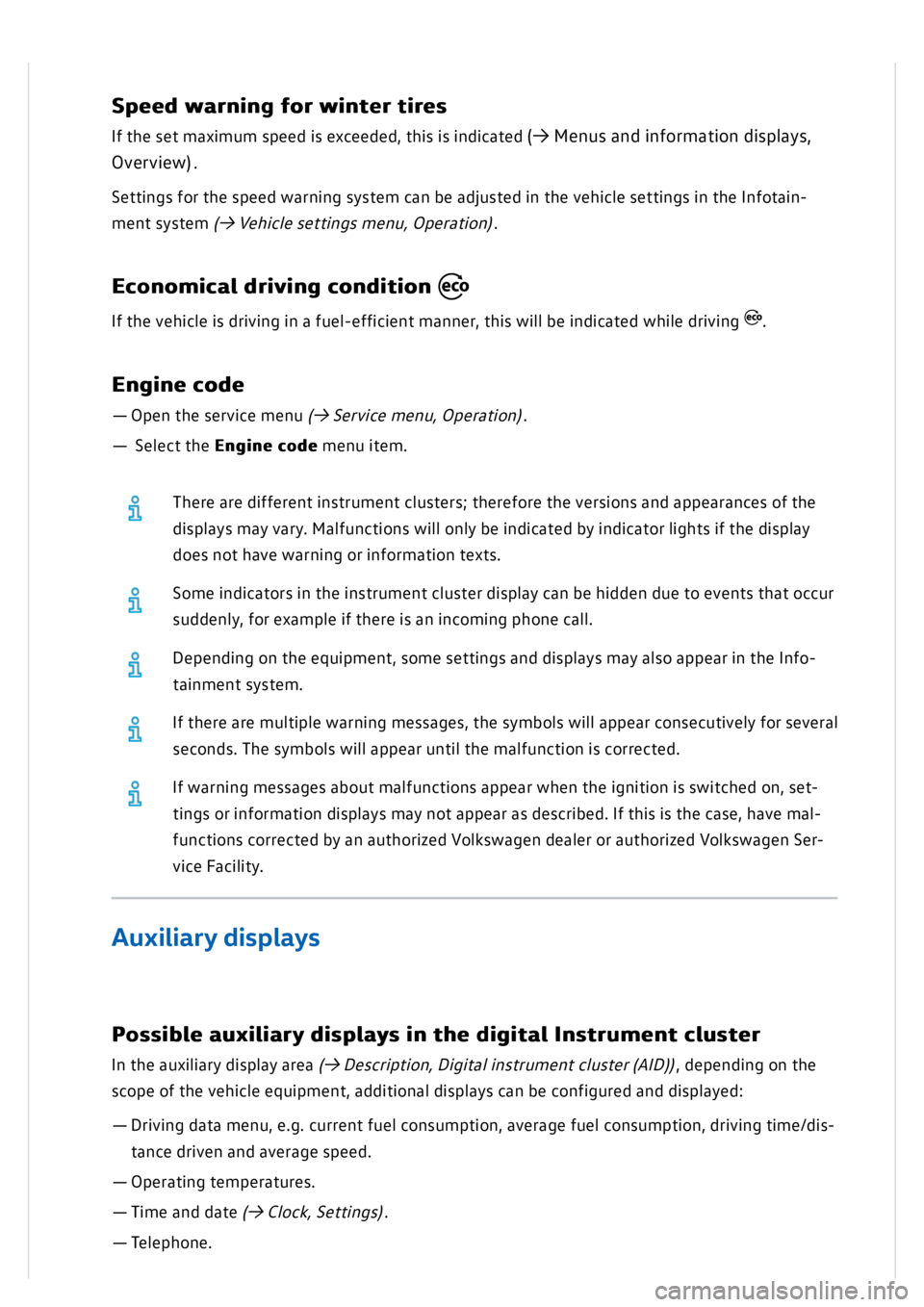 VOLKSWAGEN GOLF MK8 2020 Owners Manual 