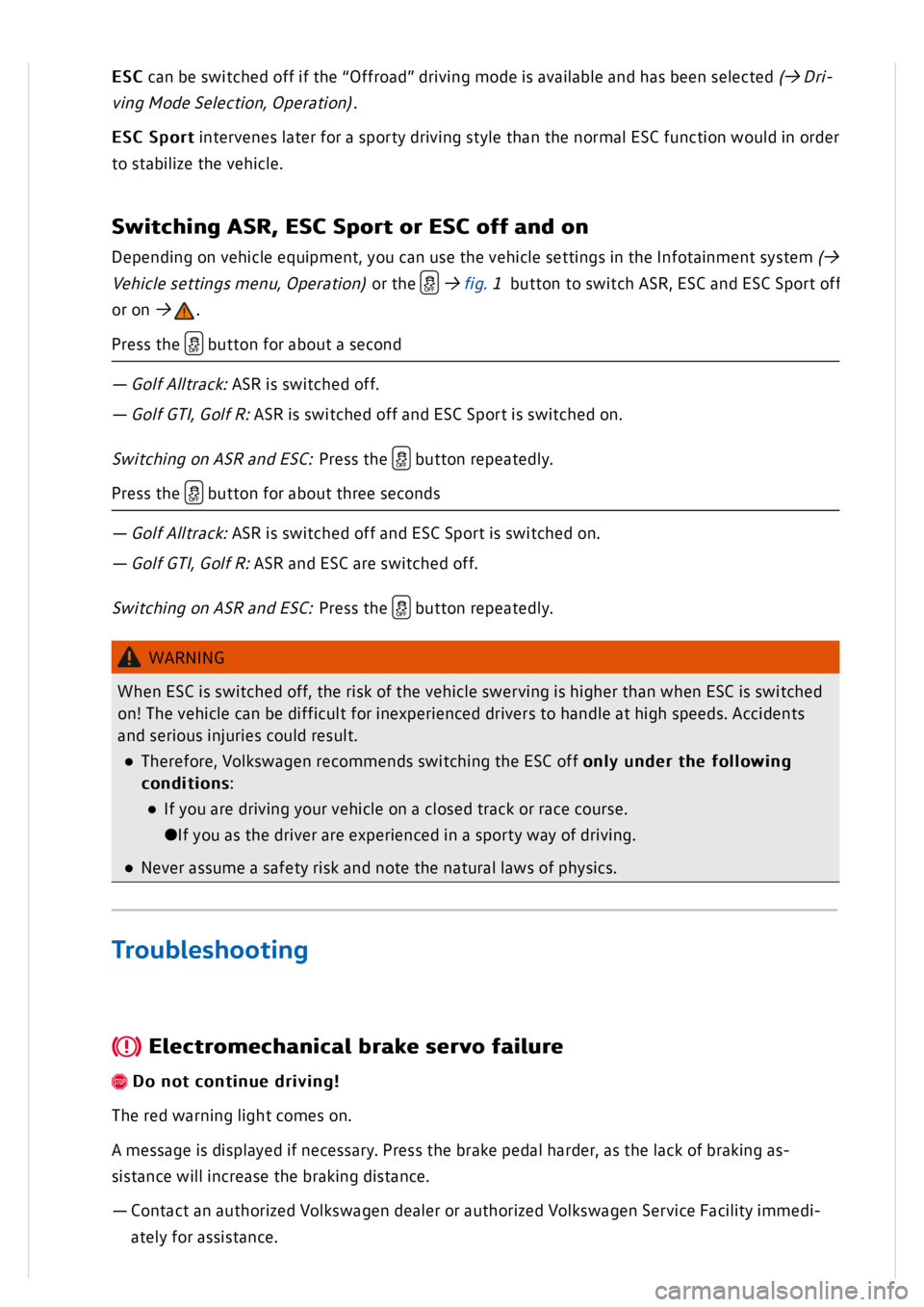 VOLKSWAGEN GOLF MK8 2020  Owners Manual 