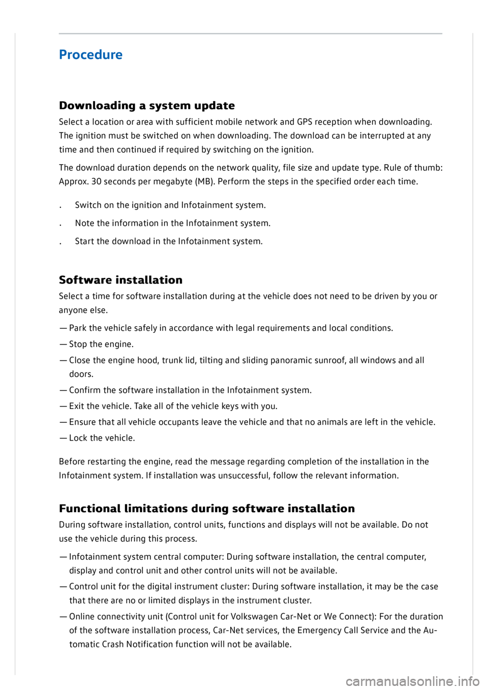 VOLKSWAGEN GOLF MK8 2020 Owners Manual VOLKSWAGEN GOLF MK8 2020 Owners Manual