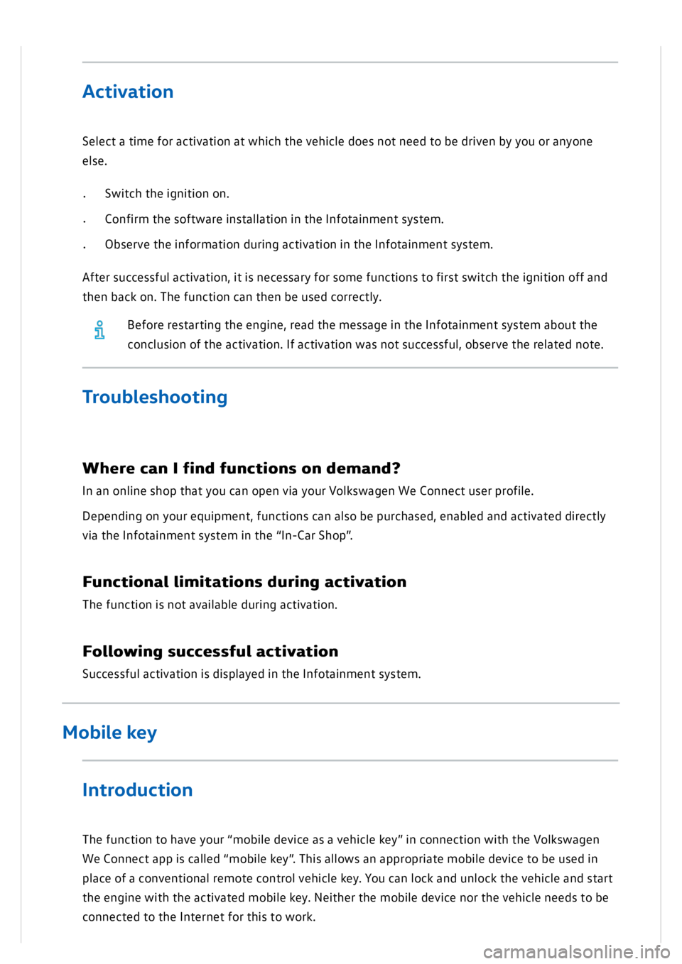 VOLKSWAGEN GOLF MK8 2020 Owners Manual VOLKSWAGEN GOLF MK8 2020 Owners Manual