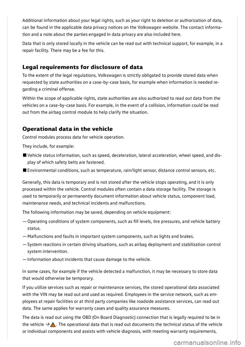 VOLKSWAGEN GOLF MK8 2020 Owners Manual VOLKSWAGEN GOLF MK8 2020 Owners Manual