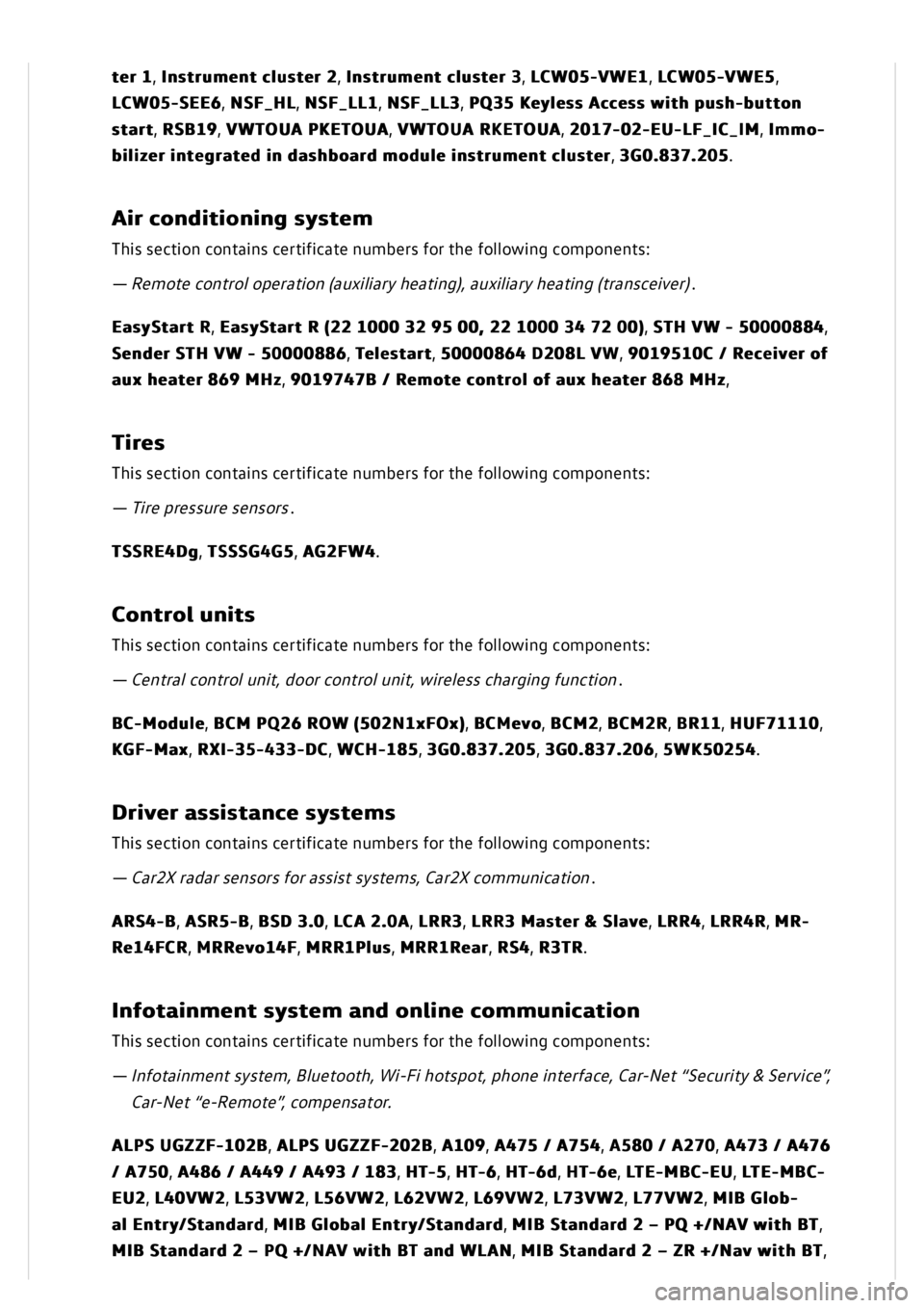 VOLKSWAGEN GOLF MK8 2020 Owners Manual VOLKSWAGEN GOLF MK8 2020 Owners Manual