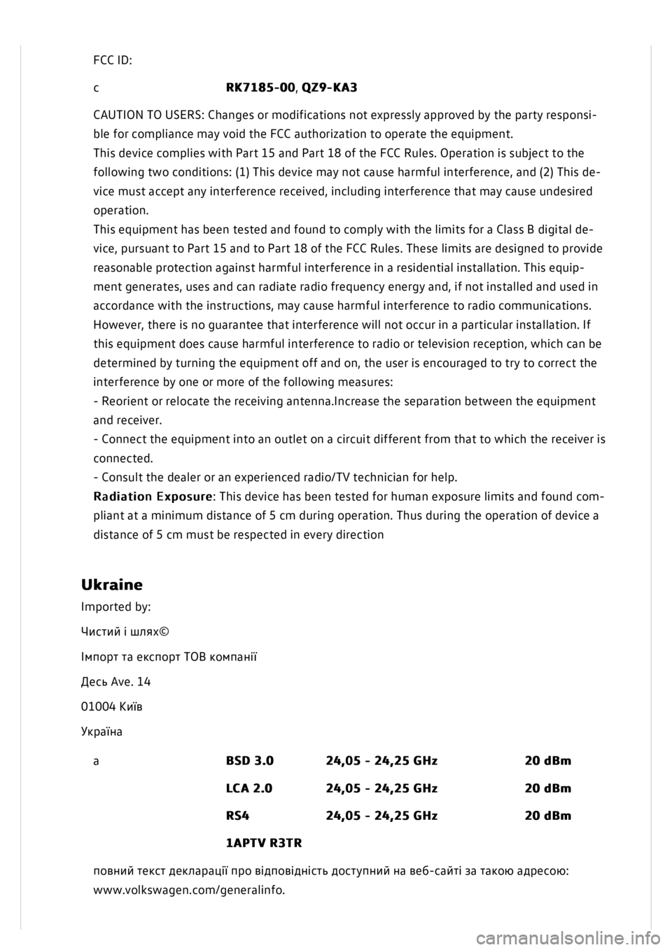 VOLKSWAGEN GOLF MK8 2020  Owners Manual 