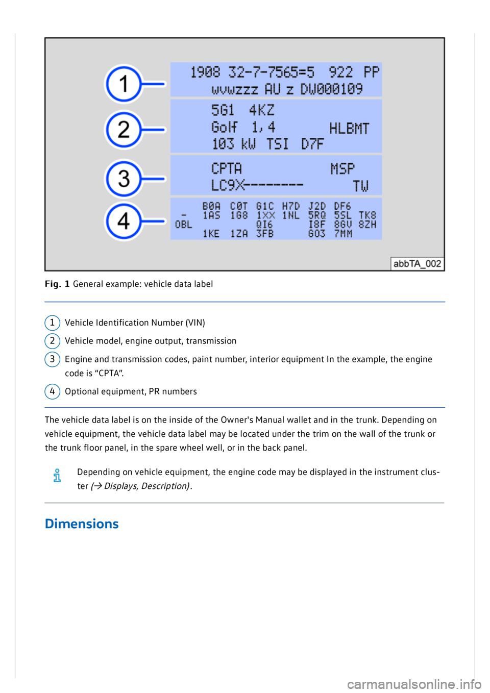 VOLKSWAGEN GOLF MK8 2020  Owners Manual 