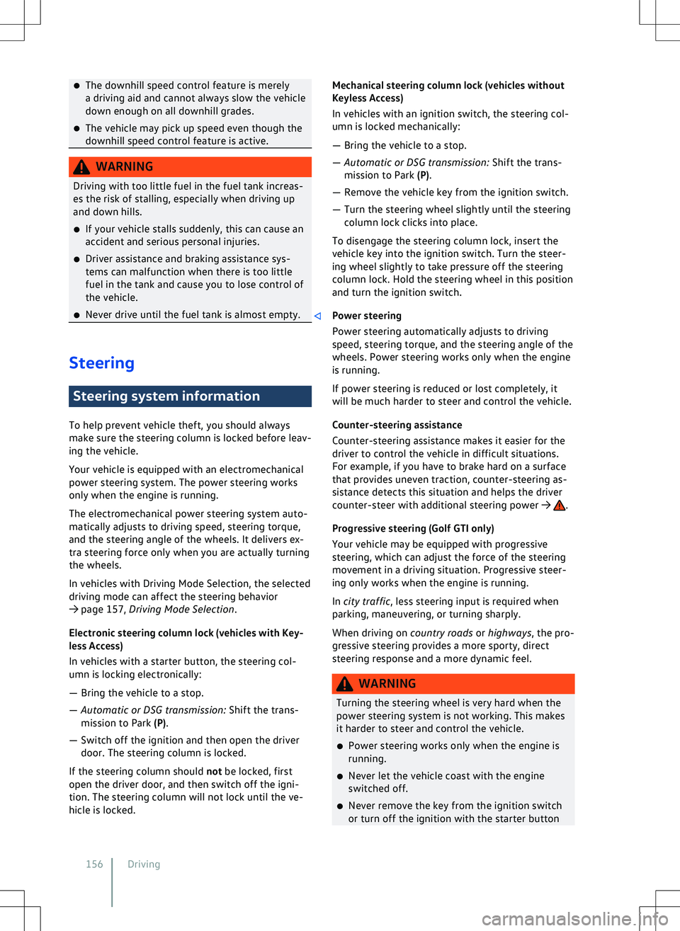 VOLKSWAGEN GOLF GTI 2021  Owners Manual 
