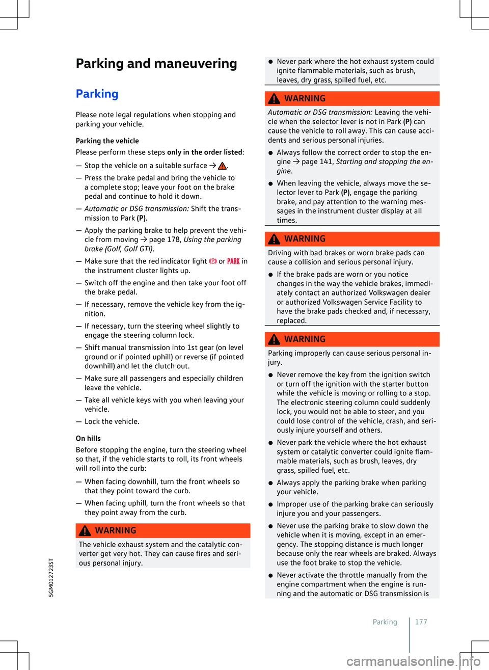 VOLKSWAGEN GOLF GTI 2021  Owners Manual 