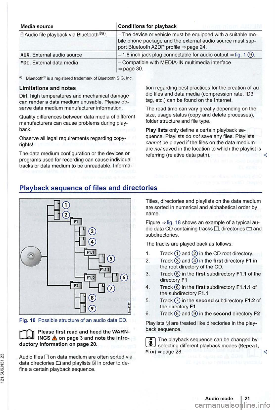 VOLKSWAGEN GOLF MK6 2012 Owners Guide Media source Conditions for playback
Audio file playback via Bluetooth®a)_ - The device or vehicle must be equipped with a suitable mo
profile
connectable for audio output 1
MDI. Exte VOLKSWAGEN GOLF MK6 2012 Owners Guide Media source Conditions for playback
Audio file playback via Bluetooth®a)_ - The device or vehicle must be equipped with a suitable mo
profile
connectable for audio output 1
MDI. Exte