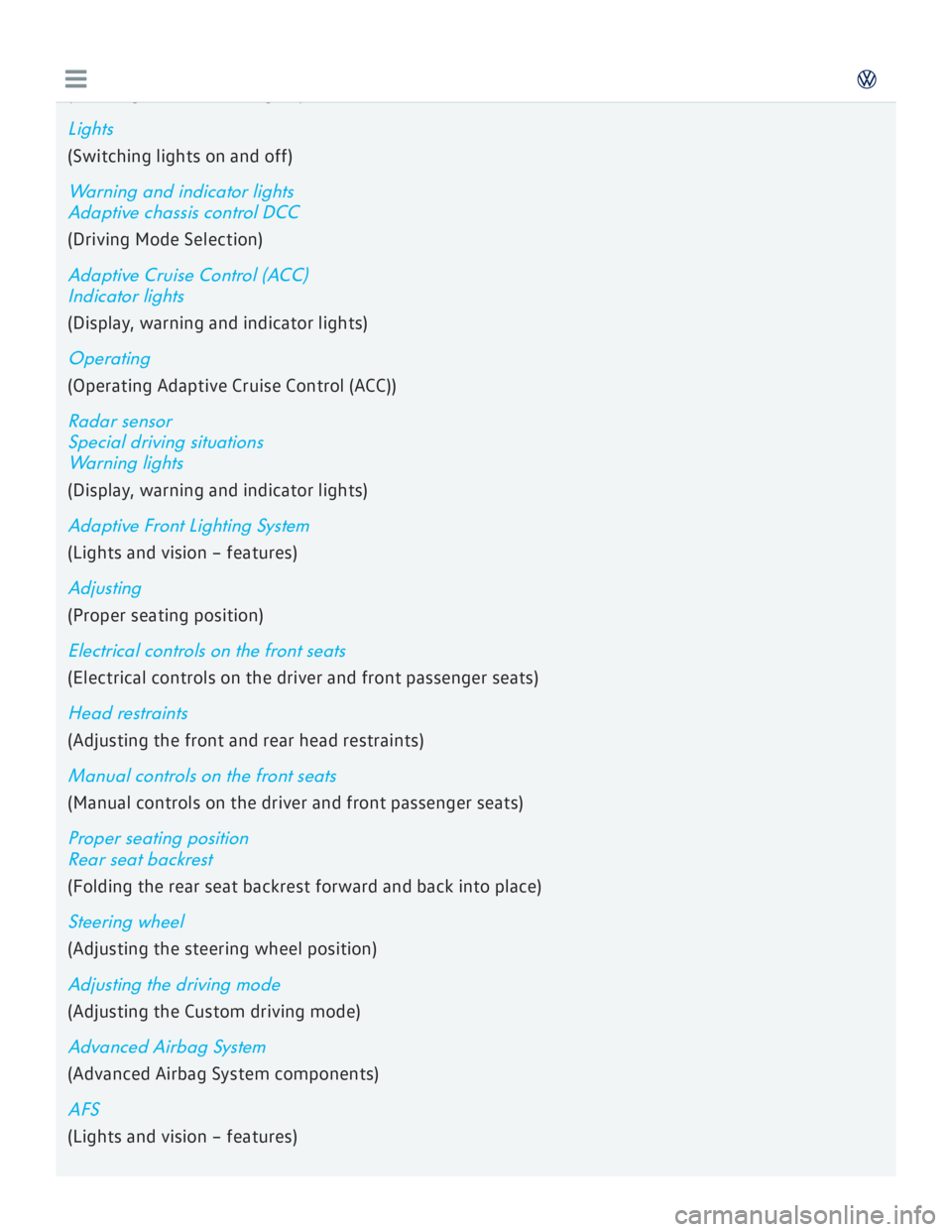 VOLKSWAGEN GOLF MK7 2016  Owners Manual 