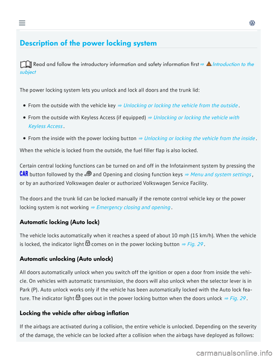 VOLKSWAGEN GOLF 2018 Owners Manual VOLKSWAGEN GOLF 2018 Owners Manual