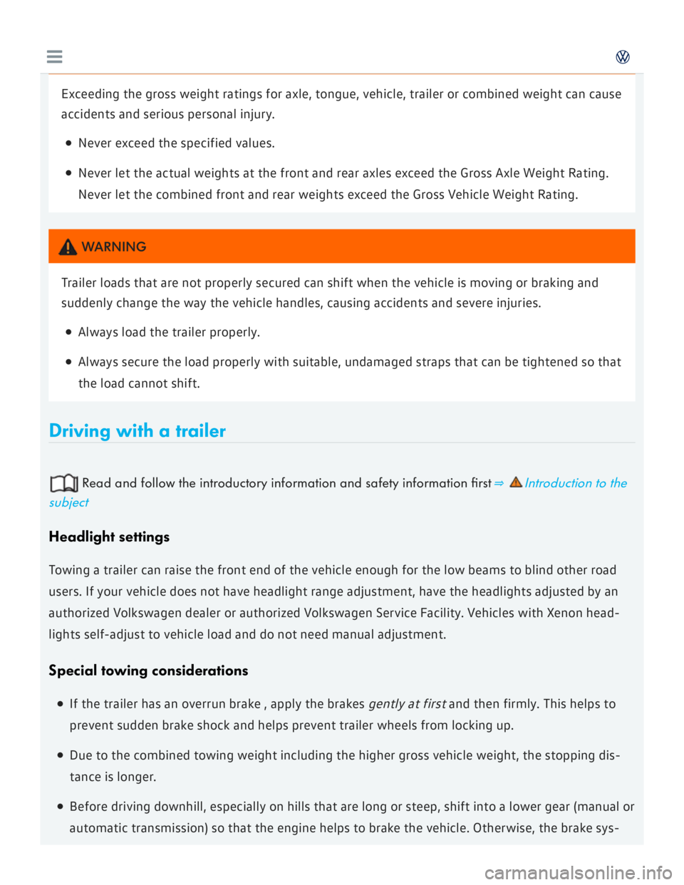 VOLKSWAGEN GOLF 2018  Owners Manual 