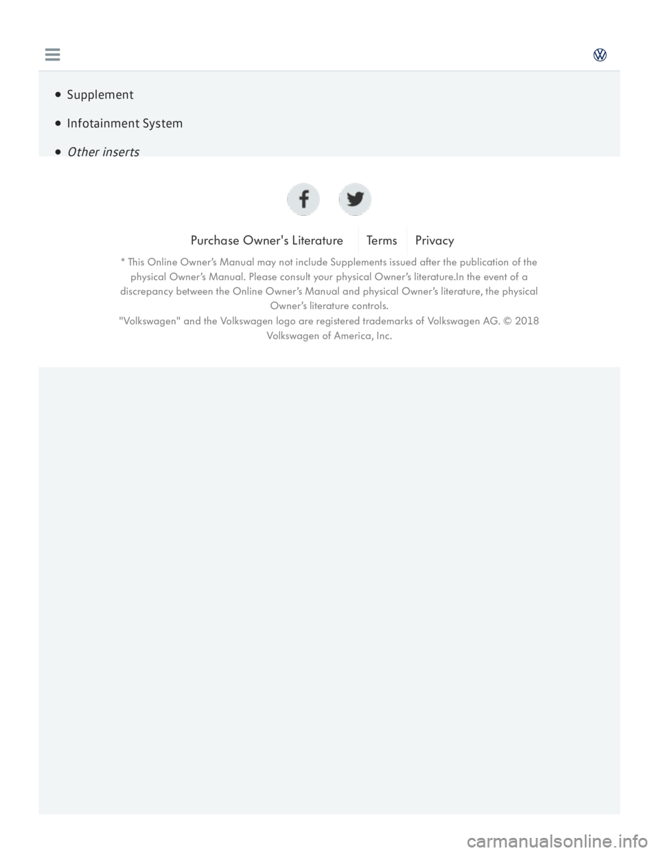 VOLKSWAGEN GOLF 2018 Owners Manual VOLKSWAGEN GOLF 2018 Owners Manual