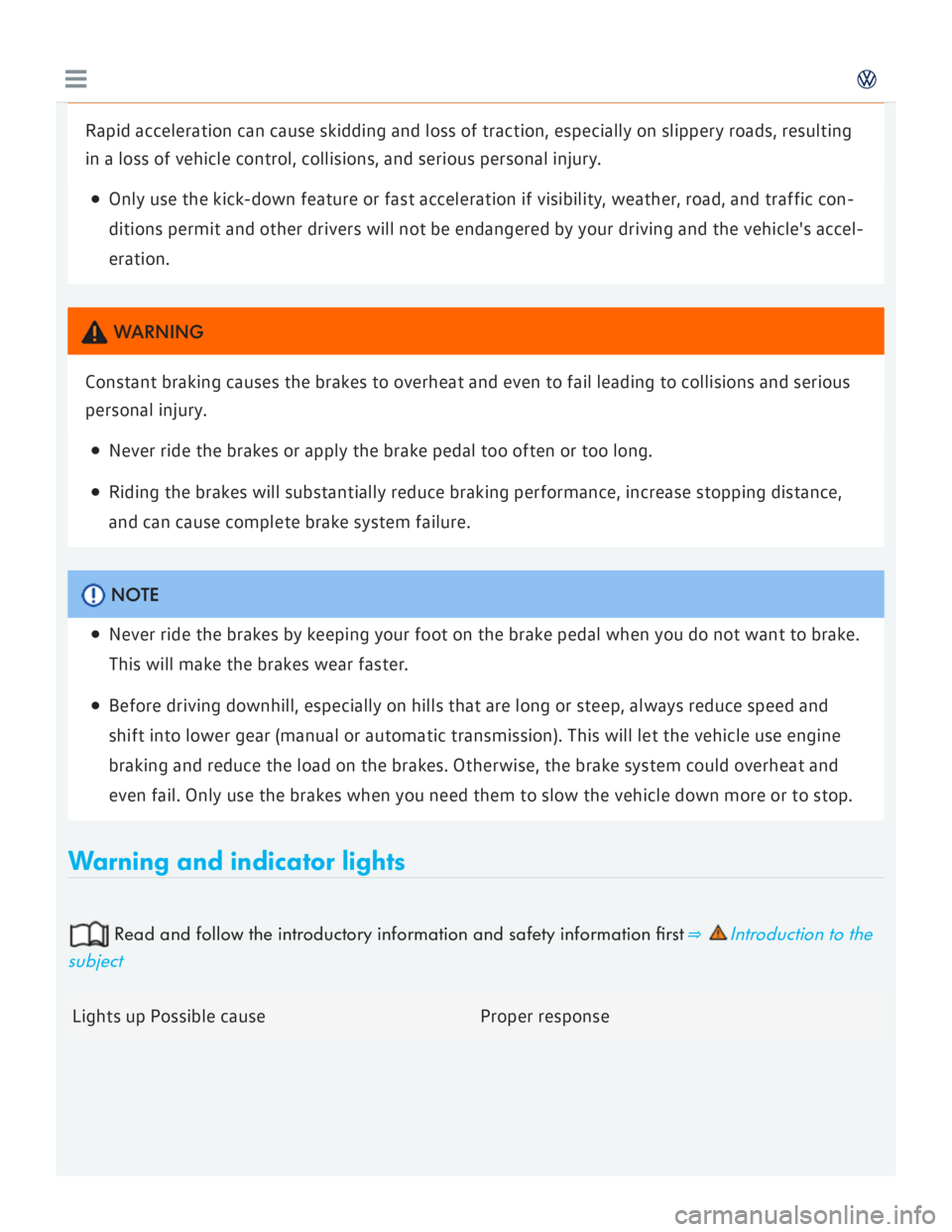 VOLKSWAGEN GOLF 2018  Owners Manual 