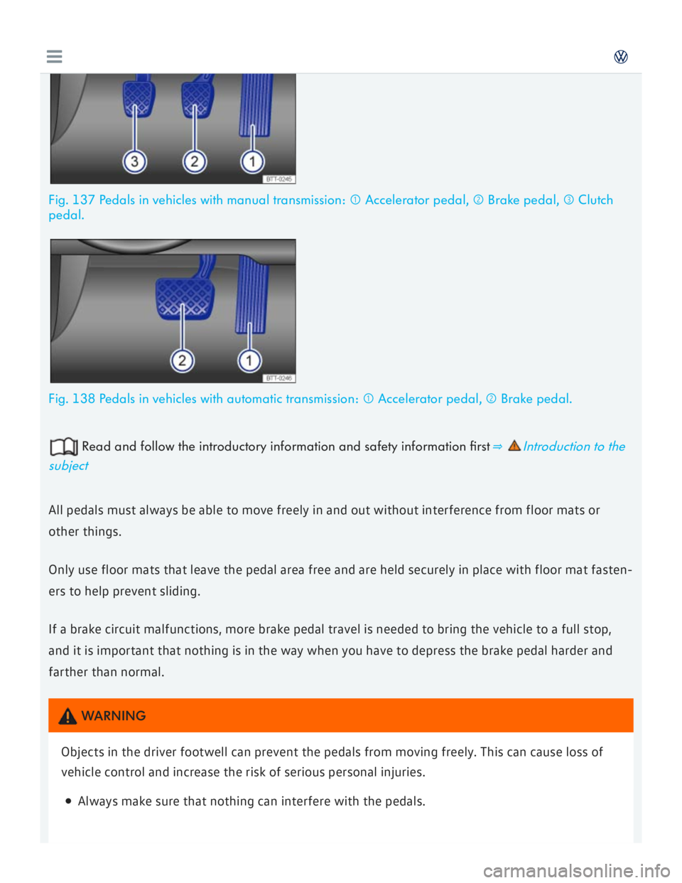 VOLKSWAGEN GOLF 2018  Owners Manual 